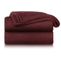 KUSCHELDECKE Anton 130/150 cm, Dunkelrot - Dunkelrot, Textil (130/150cm) - Blumtal