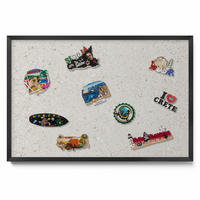 MAGNETTAFEL 60x40 cm Schwarzer Rahmen Helles Steinzeug - Sandfarben, Metall (60/50/0.4cm) - TULUP