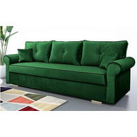 SOFA Flaschengrün TOP Schlaffunktion - Grün, Textil (237/76/85cm) - Sepro Meble