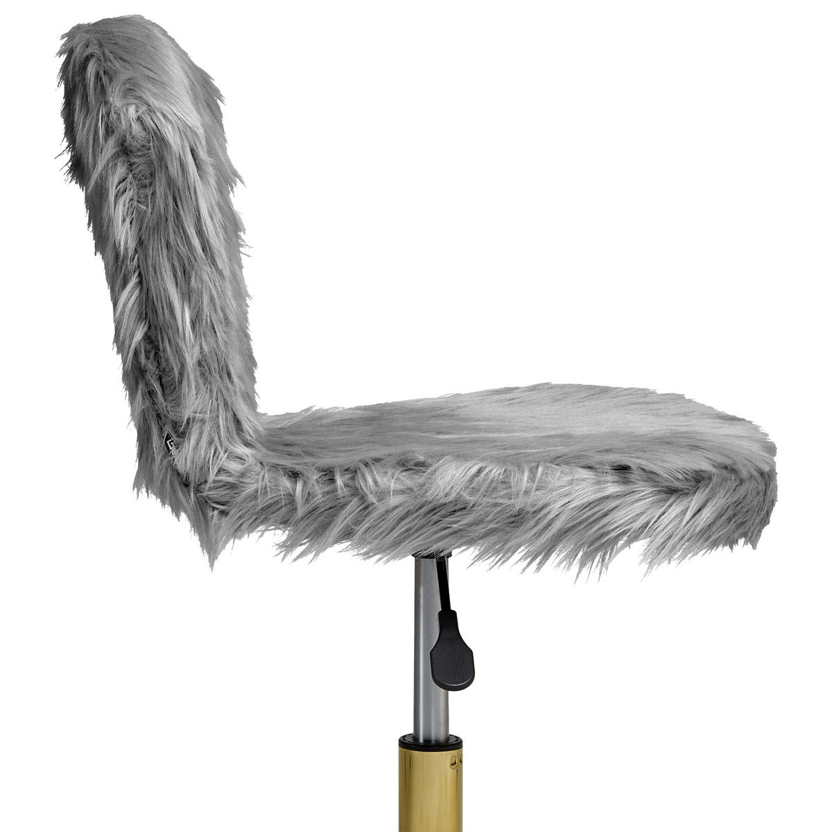 SCHREIBTISCHSTUHL Grau Margate - Goldfarben/Schwarz, Kunststoff (44/77/38cm) - Beliani