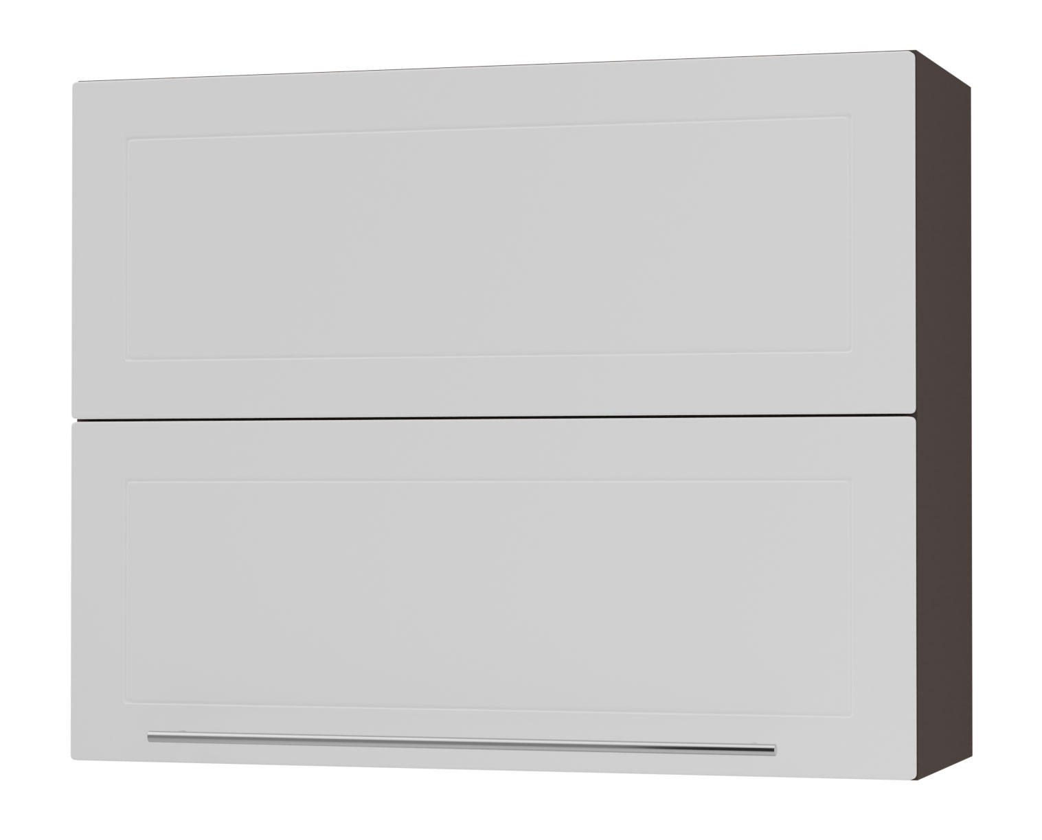 KÜCHENHÄNGESCHRANK Kvantum W8B/90 Weiß Matt / Lava Matt 90 / 32,5 / 72cm - Dunkelgrau/Weiß, Holz/Holzwerkstoff (90/72/36cm) - Feldmann-Wohnen