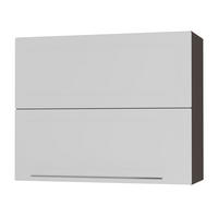KÜCHENHÄNGESCHRANK Kvantum W8B/90 Weiß Matt / Lava Matt 90 / 32,5 / 72cm - Dunkelgrau/Weiß, Holz/Holzwerkstoff (90/72/36cm) - Feldmann-Wohnen