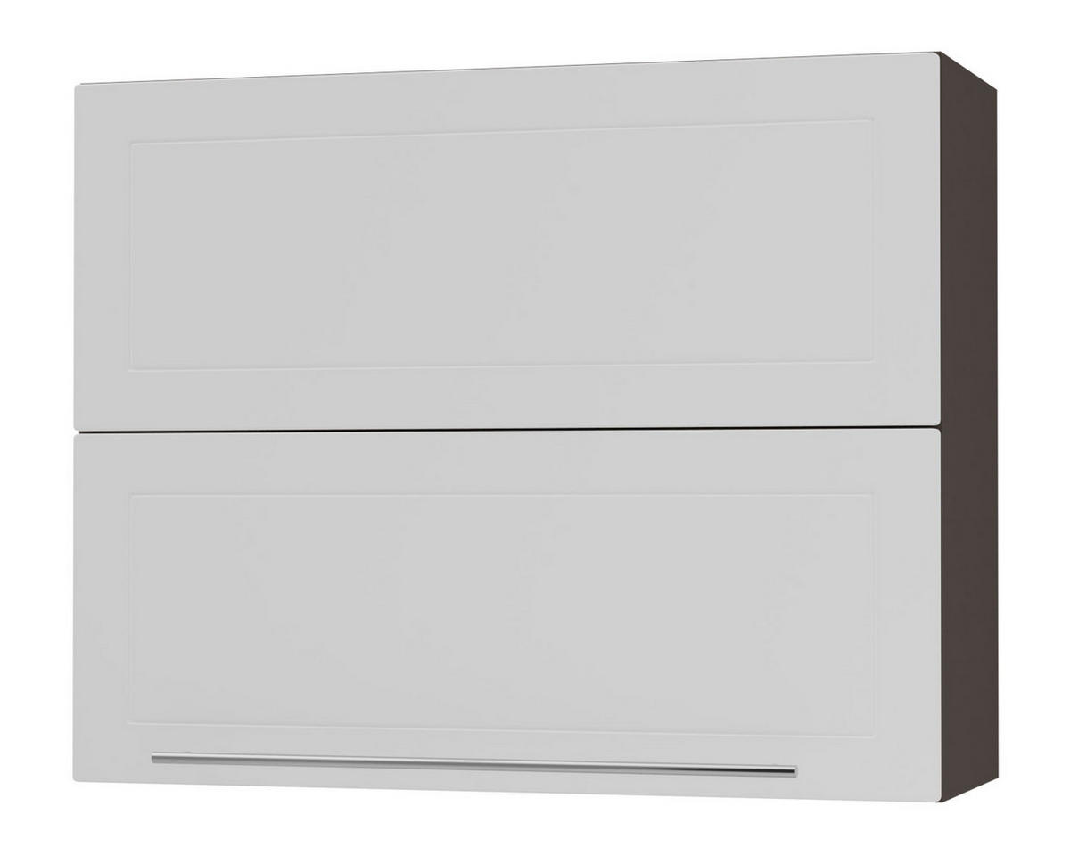 KÜCHENHÄNGESCHRANK Kvantum W8B/90 Weiß Matt / Lava Matt 90 / 32,5 / 72cm - Dunkelgrau/Weiß, Holz/Holzwerkstoff (90/72/36cm) - Feldmann-Wohnen