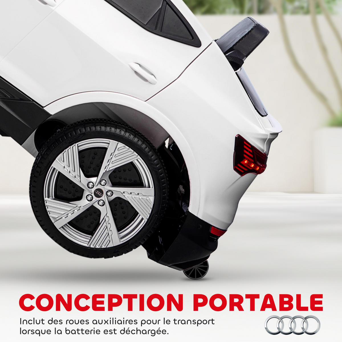 ELEKTRO-KINDERAUTO DE-13004 2,4G Fernbedienung Weiß - Weiß, Kunststoff (108/60/47cm) - ComfortXL