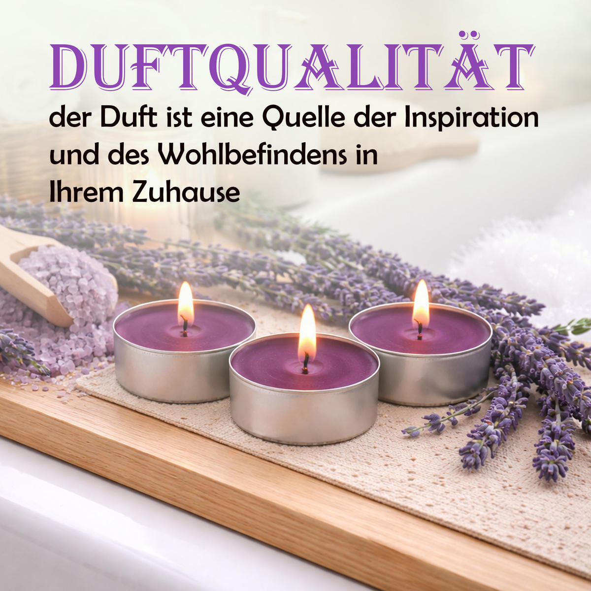 TEELICHT mit Duft - Brombeere - 36er Pack - Brombeere, Naturmaterialien (4/1.5/4cm) - HS Candle