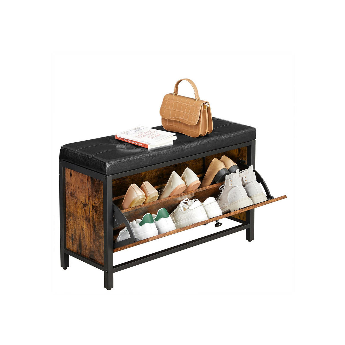 SCHUHBANK - Braun, Holzwerkstoff (30/51/80cm) - Hansiro
