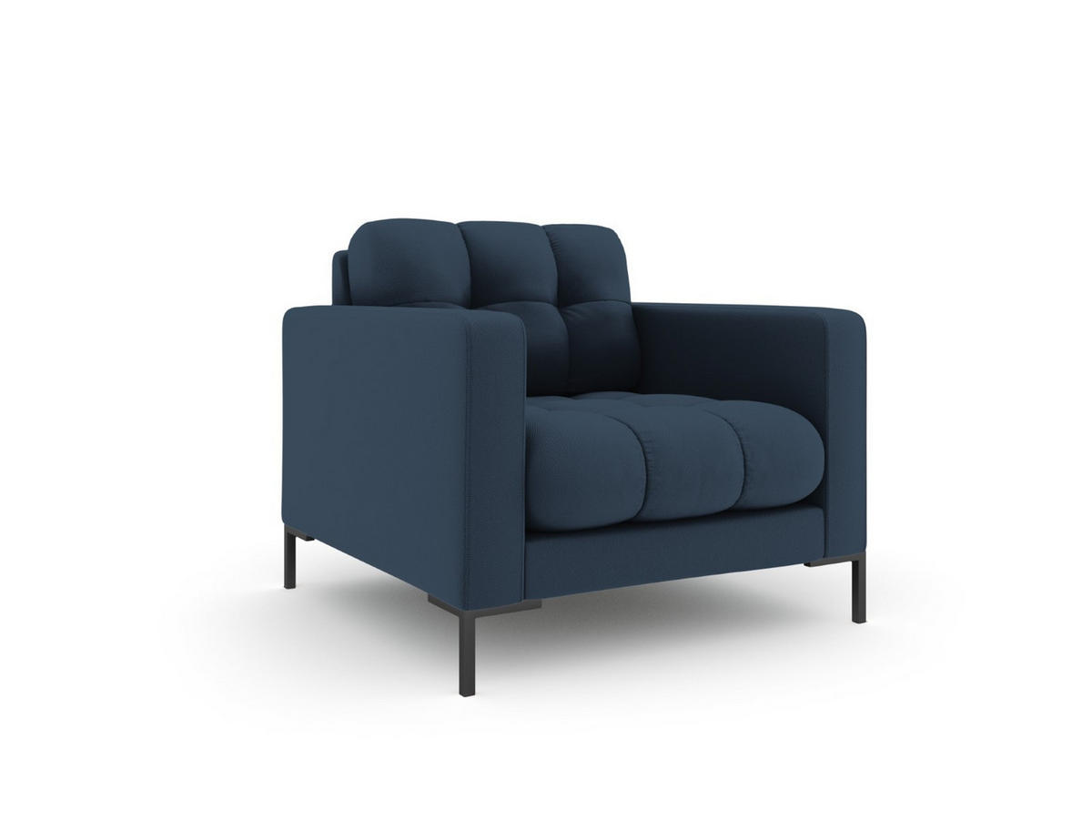 SESSEL Mamaia aus strukturiertem Stoff blau - Blau, Textil (92/75/87cm) - Micadoni