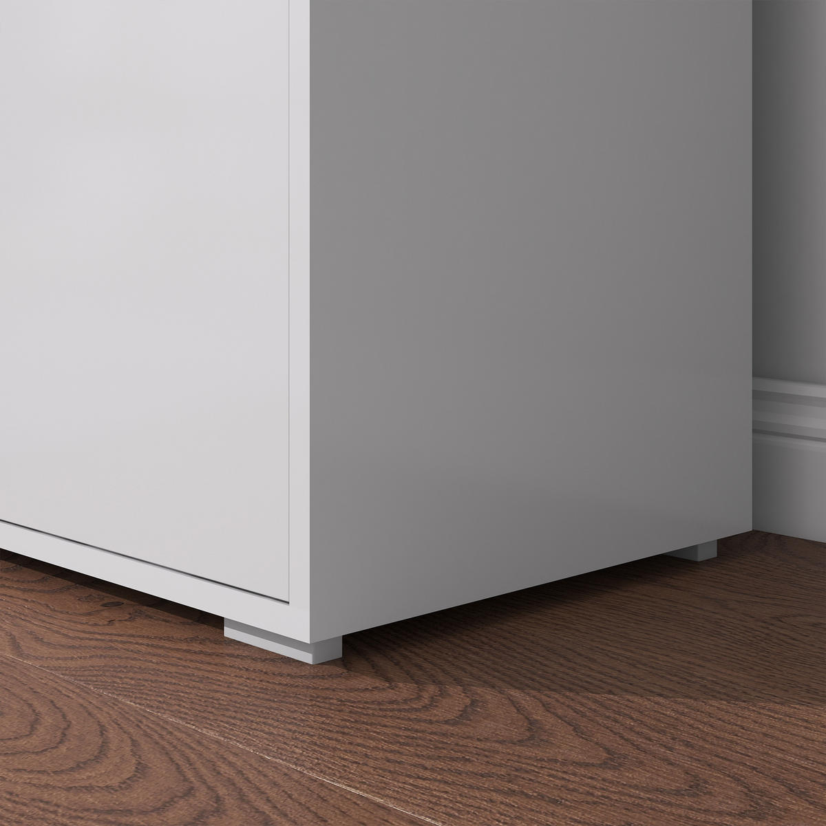 SIDEBOARD DE-11075 2 Schubladen Weiß Hochglanz - Weiß Hochglanz, Holzwerkstoff (79/74/36cm) - ComfortXL