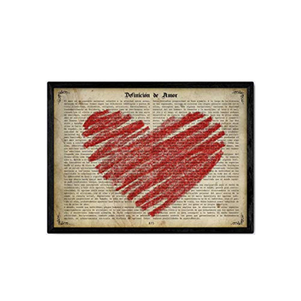 POSTER Herz In Der Kreide A4 Rahmenlos - Klar, Papier (29.7/5/21cm) - Nacnic