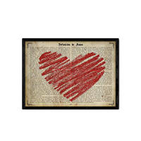 POSTER Herz In Der Kreide A4 Rahmenlos - Klar, Papier (29.7/5/21cm) - Nacnic