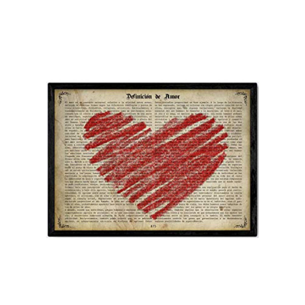 POSTER Herz In Der Kreide A4 Rahmenlos - Klar, Papier (29.7/5/21cm) - Nacnic