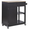 SERVIERWAGEN Schwarz Trapani - Hellbraun/Schwarz, Holzwerkstoff (75/87/44cm) - Beliani