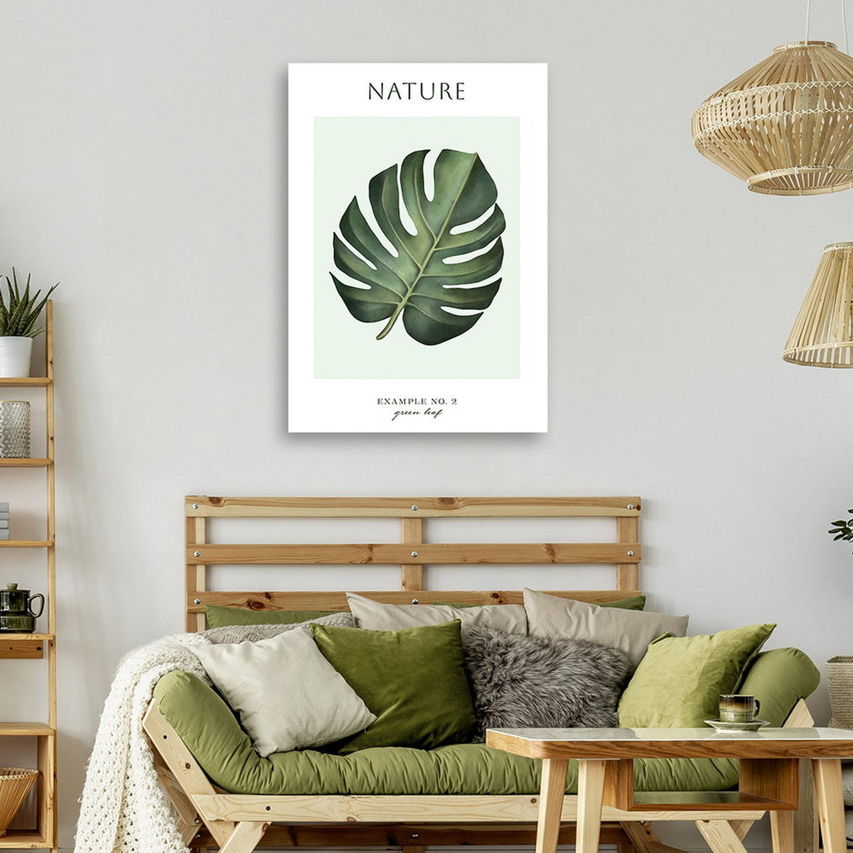KUNSTDRUCK Grün 80/120 cm - Grün, Textil (80/120cm) - KUNSTLOFT