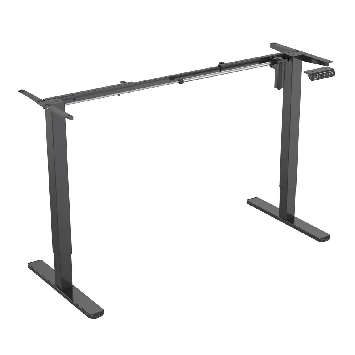 SCHREIBTISCHGESTELL Jiri Schwarz - Schwarz, Metall (58.5/135/118cm) - SVITA