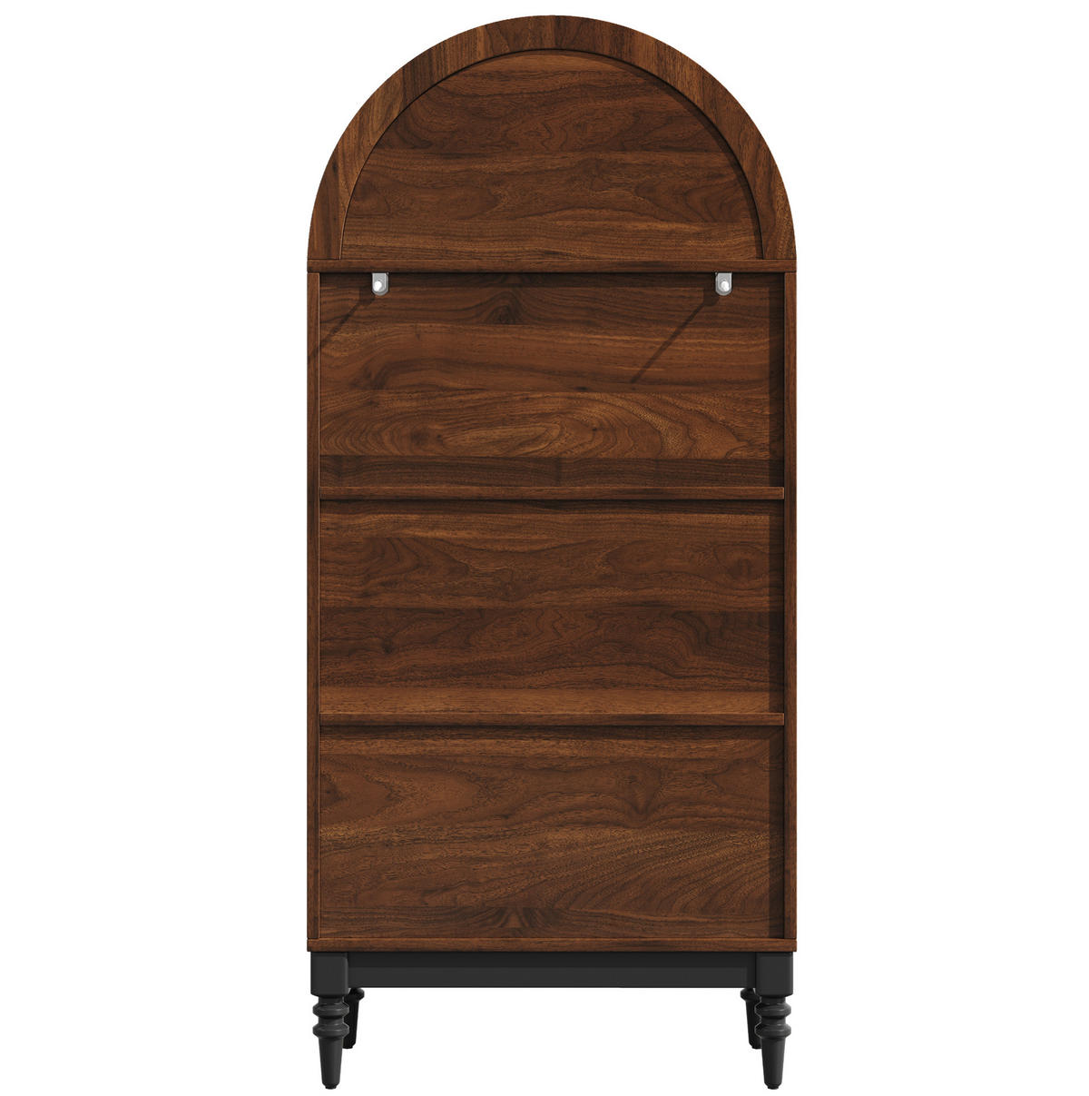 KOMMODE aus MDF 76x35.5x165cm in Schwarz mit Glastüren - Schwarz, Holzwerkstoff (76/76/35.5cm) - Modfu