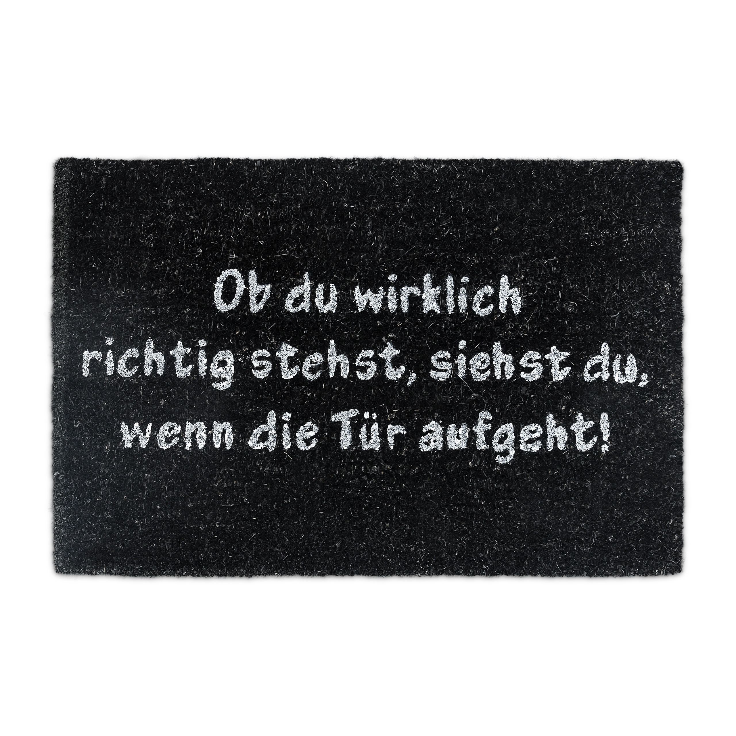 FUSSMATTE - Schwarz, Kunststoff/Textil (40/60cm) - Relaxdays