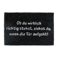 FUSSMATTE - Schwarz, Kunststoff/Textil (40/60cm) - Relaxdays