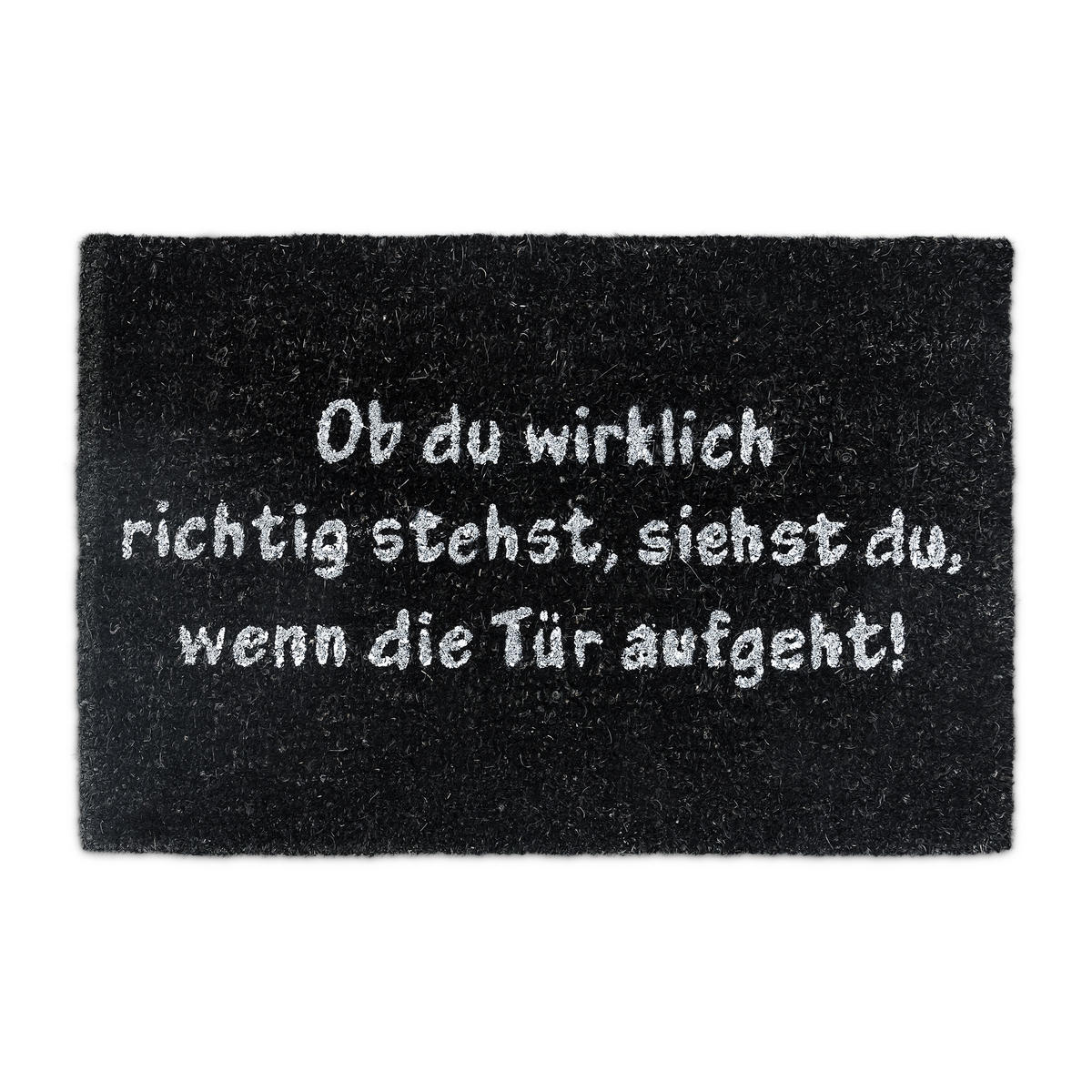 FUSSMATTE - Schwarz, Kunststoff/Textil (40/60cm) - Relaxdays