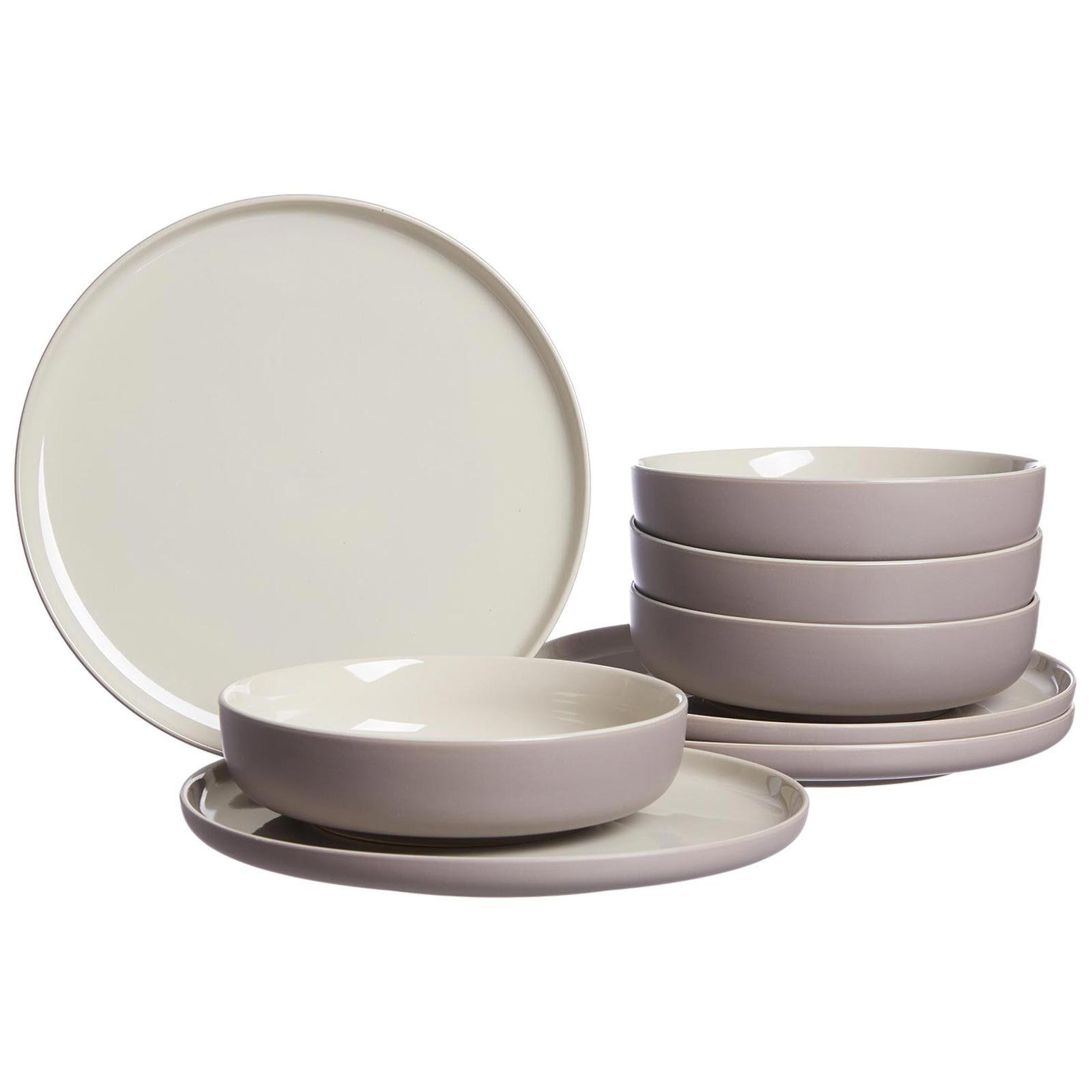 TAFELSERVICE Jasper taupe 8er Set - Taupe, Keramik (1/1/1cm) - Ritzenhoff Breker