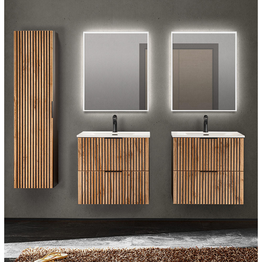 Lomado Badmöbel-Set Braun 190x200x46 cm