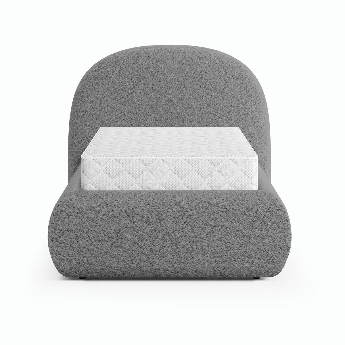 POLSTERBETT Motti 90x200, Einzelbett mit Bettkasten und Taschenfedernmatratze 20 cm, Dunkelgrau - Dunkelgrau, Holzwerkstoff (90/200cm) - Beautysofa