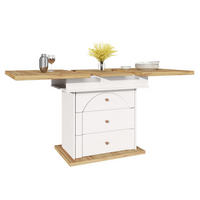 ESSTISCH Teleskop 110–140 cm Klapptisch Weiß - Weiß, Holz (140/80/75cm) - Kaket