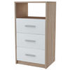 KOMMODE 3SO Sonoma Eiche-Weiß 40/35/75 cm - Weiß/Sonoma Eiche, Holzwerkstoff (40/75/35cm) - Matkam Möbel