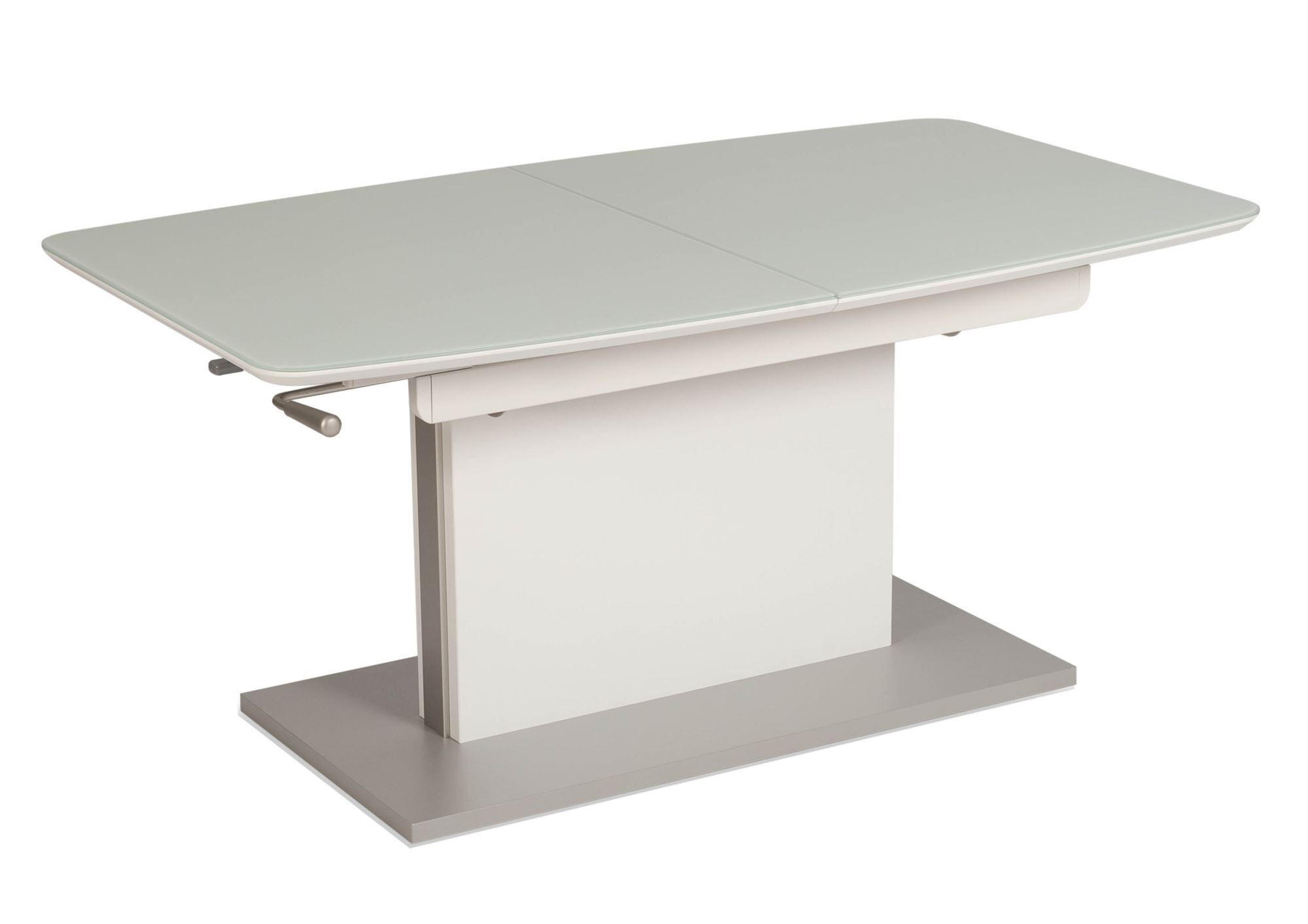 FUNKTIONSTISCH ausziehbar Carey 120(160) x 70 x 55-74 Couchtisch Weiß - Weiß, Holz (120/70/55cm) - 58aufmkessel