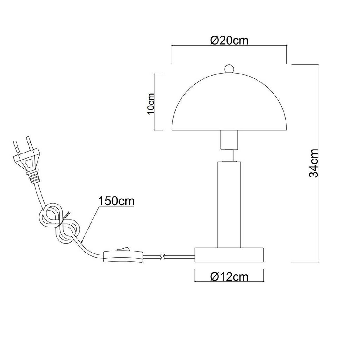 LED TISCHLEUCHTE Travertin Stein Sand - Bernsteinfarben, Metall (20/20/34cm) - Globo Lighting