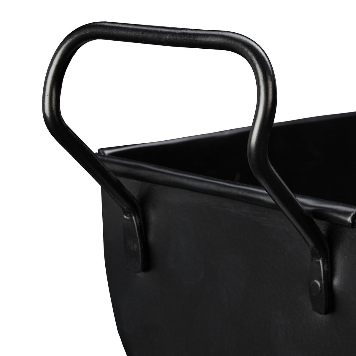 2XBLUMENKASTEN - Schwarz, Metall (61/16.5/14cm) - Relaxdays