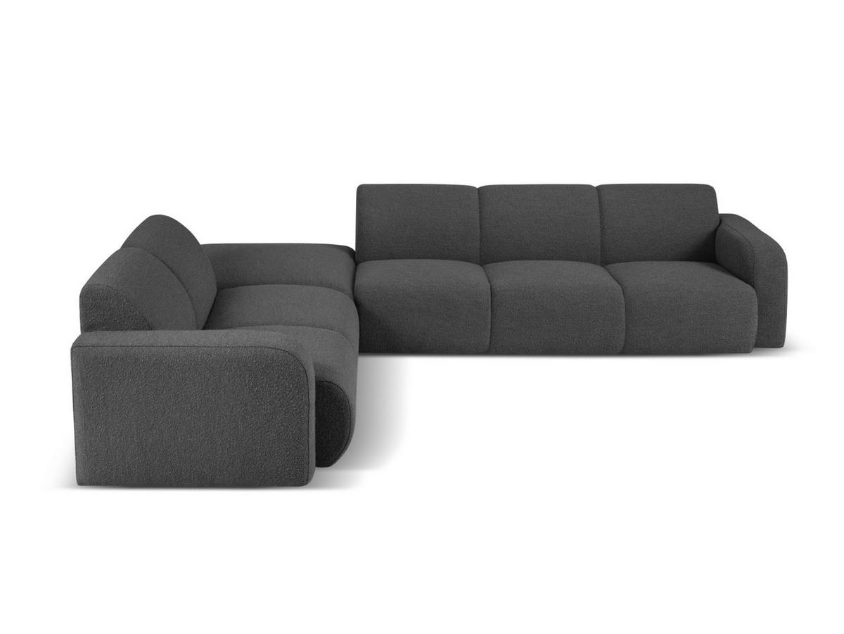 ECKSOFA links Molino aus Boucle dunkelgrau 6 Sitzplätze - Dunkelgrau, Textil (250/315cm) - Micadoni