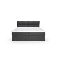 BOXSPRINGBETT Ruhe 180x200 – in anthrazitgrau, Kaltschaum-Topper, großem Bettkasten - Anthrazit, Textil (180/200cm)