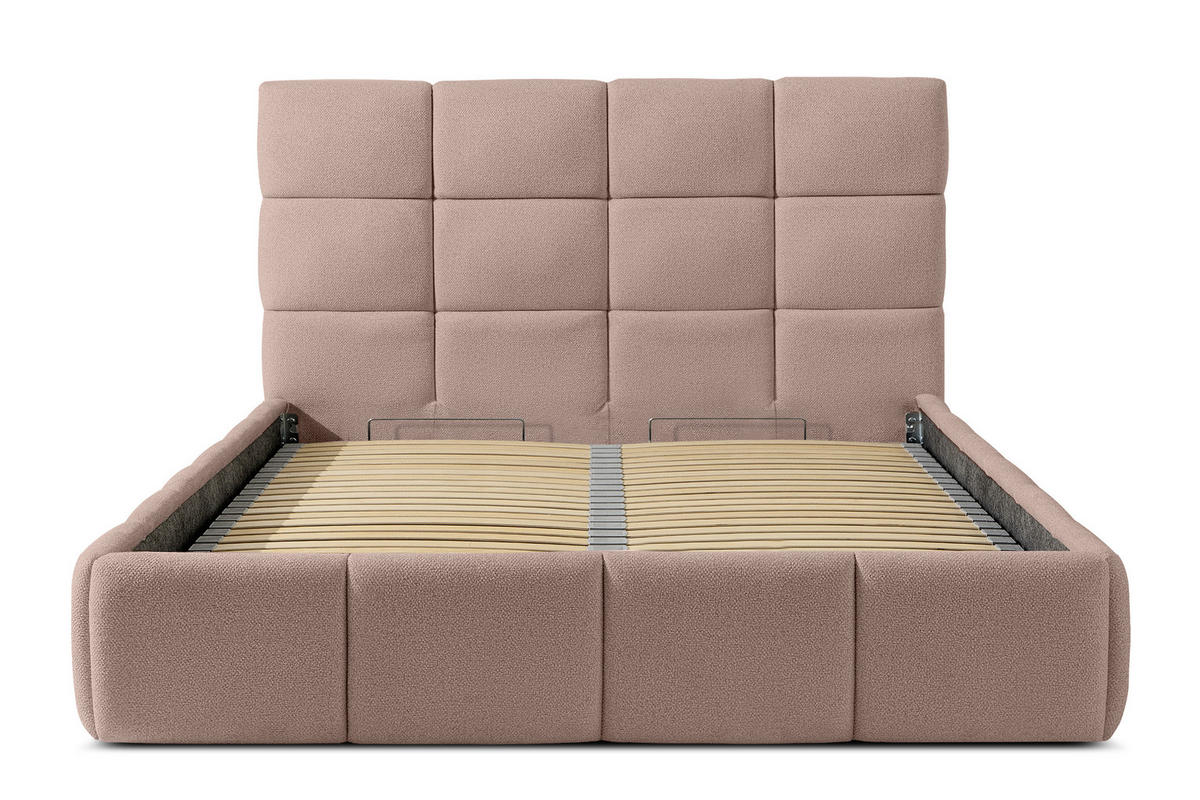 POLSTERBETT ALTOS Bouclé, rosa - Rosa, Holz/Holzwerkstoff (140/200cm) - KONSIMO®