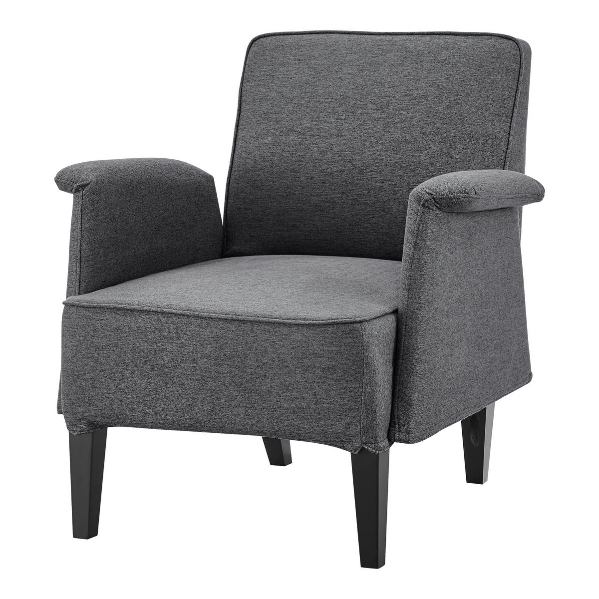POLSTERSESSEL Diespeck Textil Steingrau - Grau, Textil (78.5/82/77cm) - [en.casa]