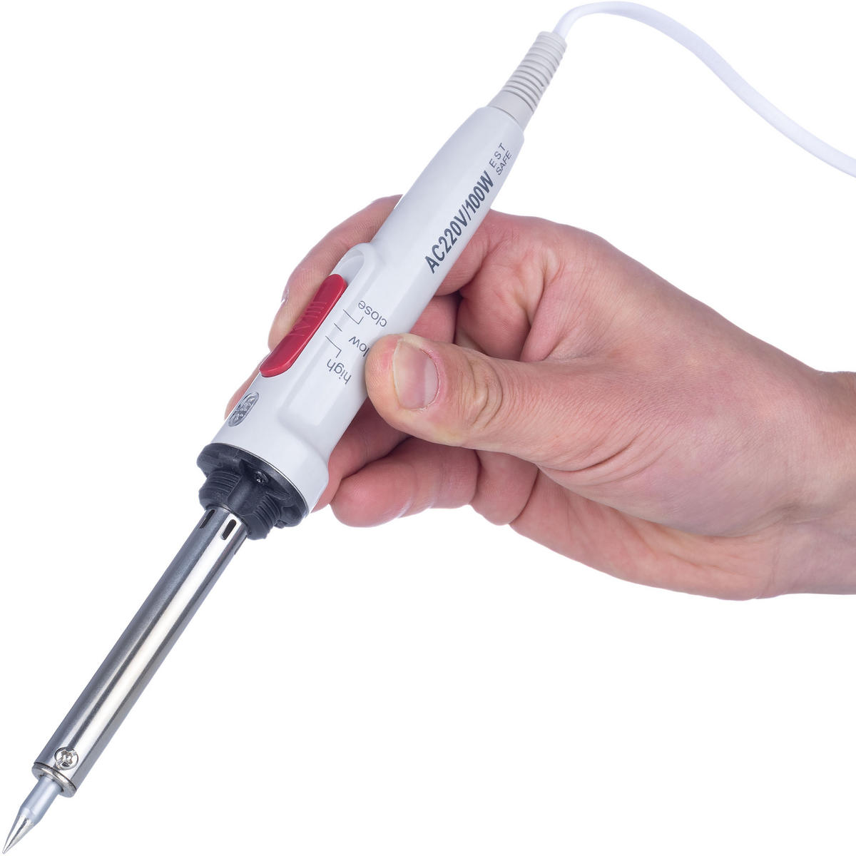 LÖTKOLBEN Universal - 100 W, LOW/HIGH, 450 °C max, Aufheizzeit 30 s, Präzisionsspitze - Multicolor, Kunststoff/Metall (10/10/10cm)