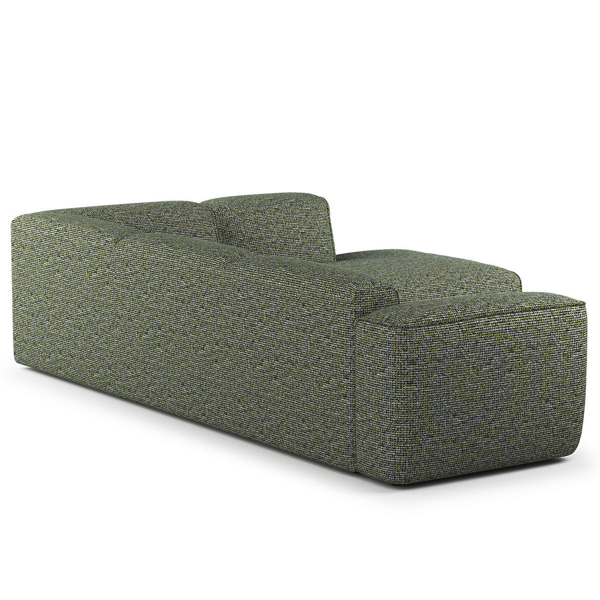 3-SITZER ECKSOFA mit Recamiere - Schwarz/Grün, Kunststoff/Textil (295/231cm) - home24