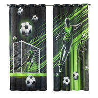 VORHANG 2ER SET SEOUL HxB 245x140 cm Fußball - Grün, Textil (140/245cm) - Gardinenbox