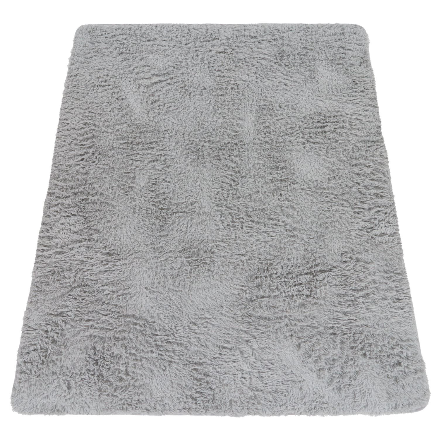 Paco Home Hochflorteppich Silber 160x220 cm