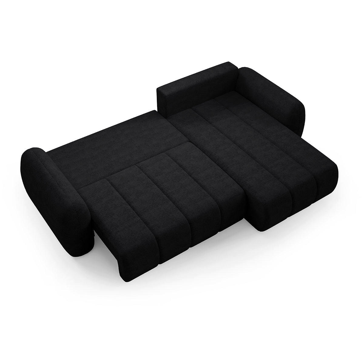 ECKSOFA Cesar 3 Sitzplätze Schwarz - Schwarz, Holz (304/190cm) - Petits-meubles