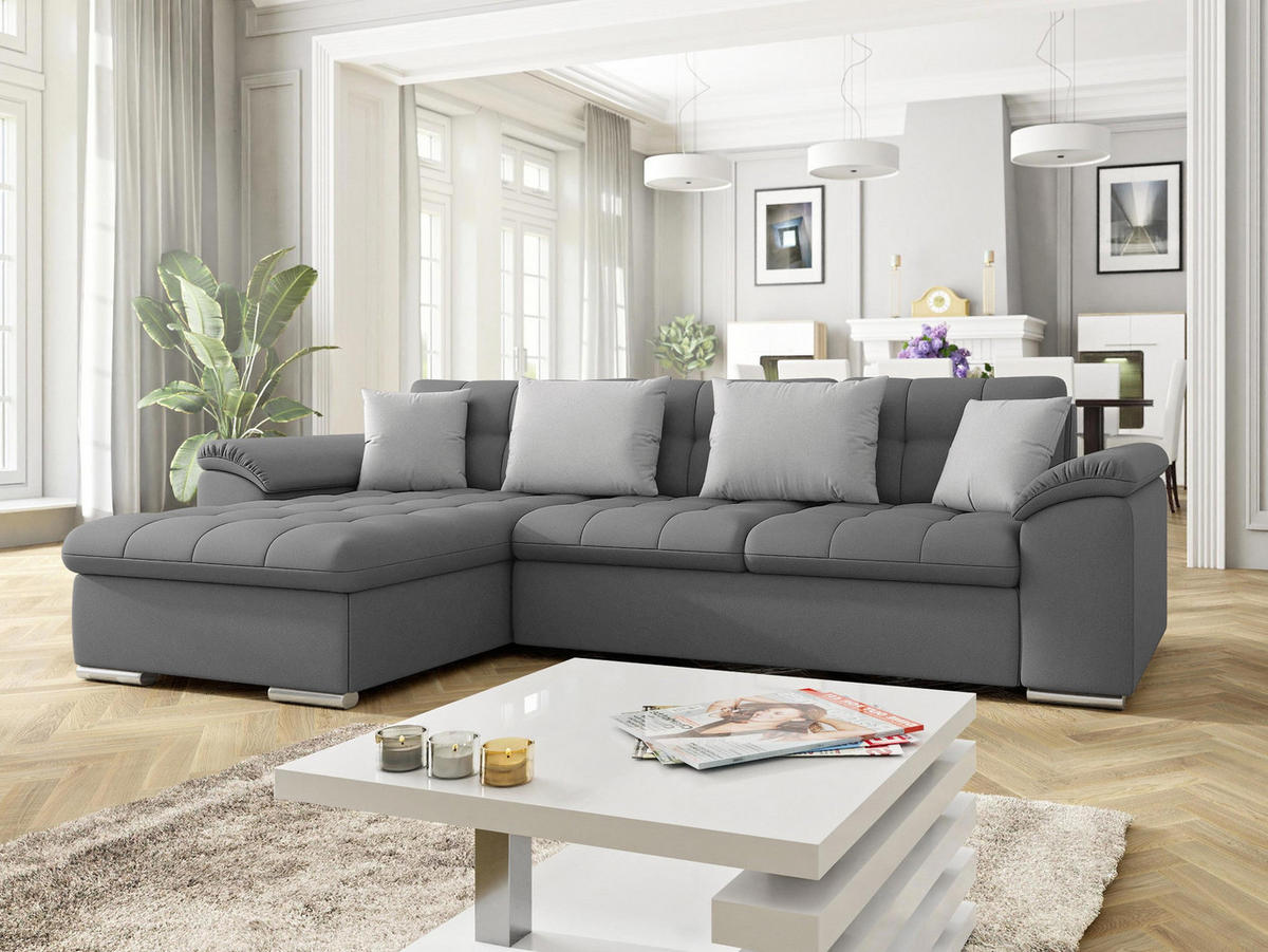 ECKSOFA Diana, Seite: Links - Graphitfarben, Holz/Textil (280/160cm) - MIRJAN24