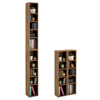 CD/DVD- REGAL CHART - Eichefarben, Holzwerkstoff (20/186/17cm) - CARO-Möbel