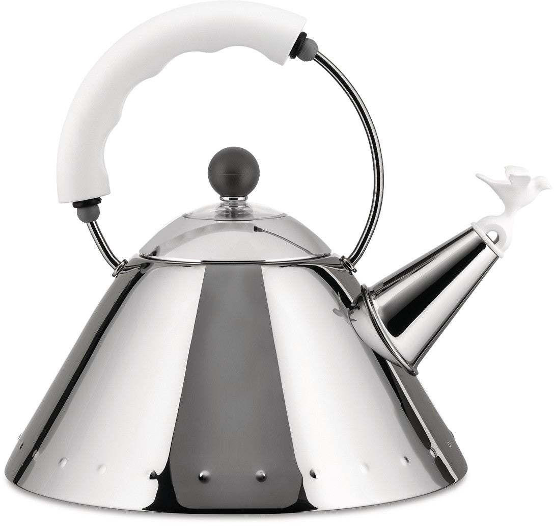 WASSERKESSEL - 9093 W - Weiß - 2 Liter - von Micheal Graves - Weiß, Metall (20cm) - Alessi