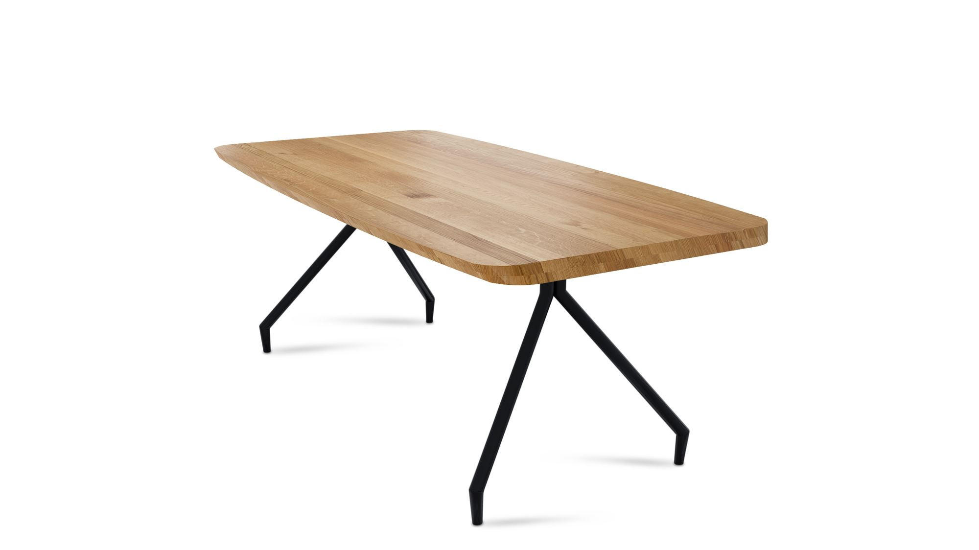 58aufmkessel Massivholztisch Wildeiche 76x90x140 cm