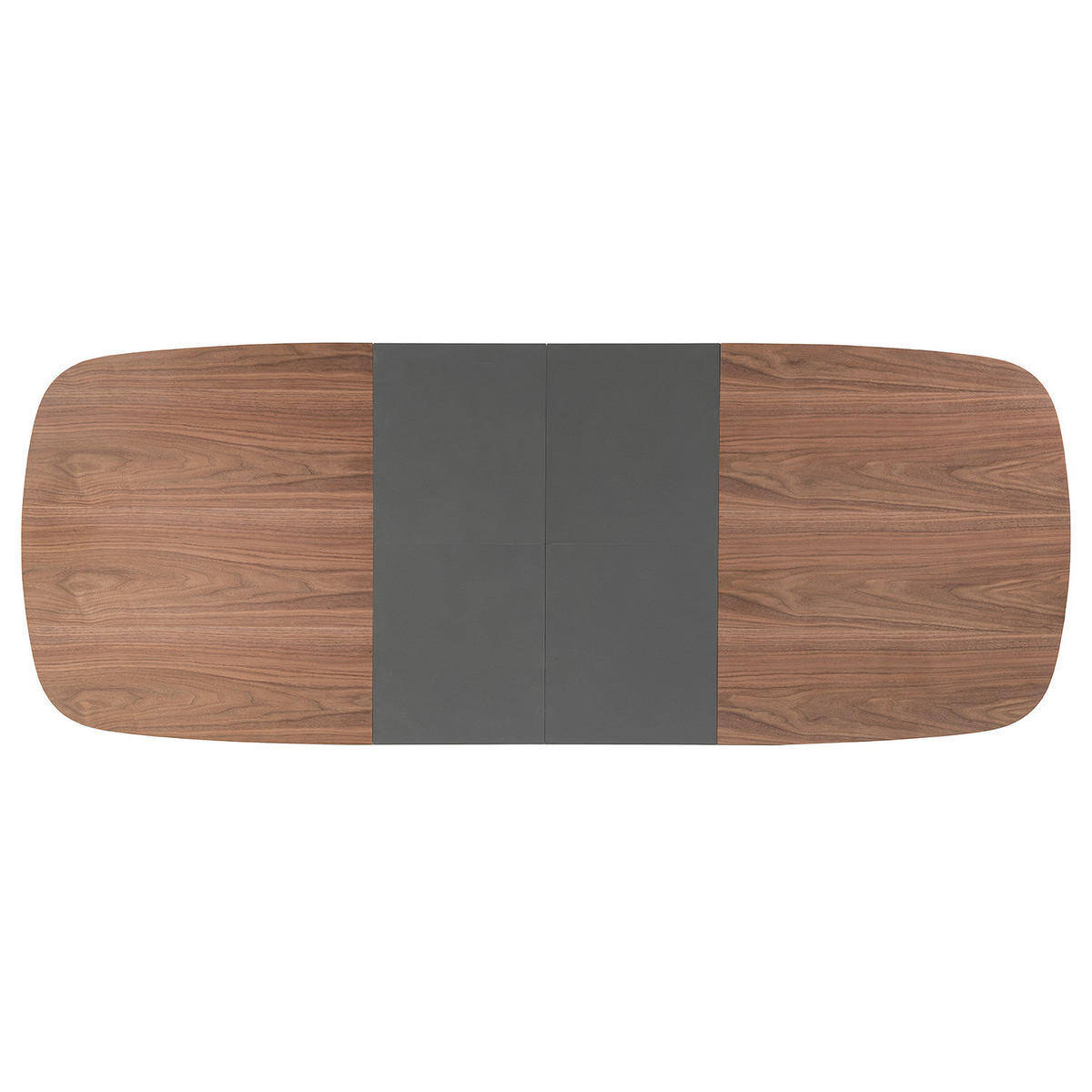 ESSTISCH mit Ausziehfunktion - Walnuss Furnier / Metall - Walnussfarben, Holzwerkstoff (105/180/75cm) - home24