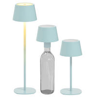 LED Tischlampe 3 in 1 Hellblau max. 45cm hoch - Pastellblau, Metall (11/11/45cm) - Northpoint