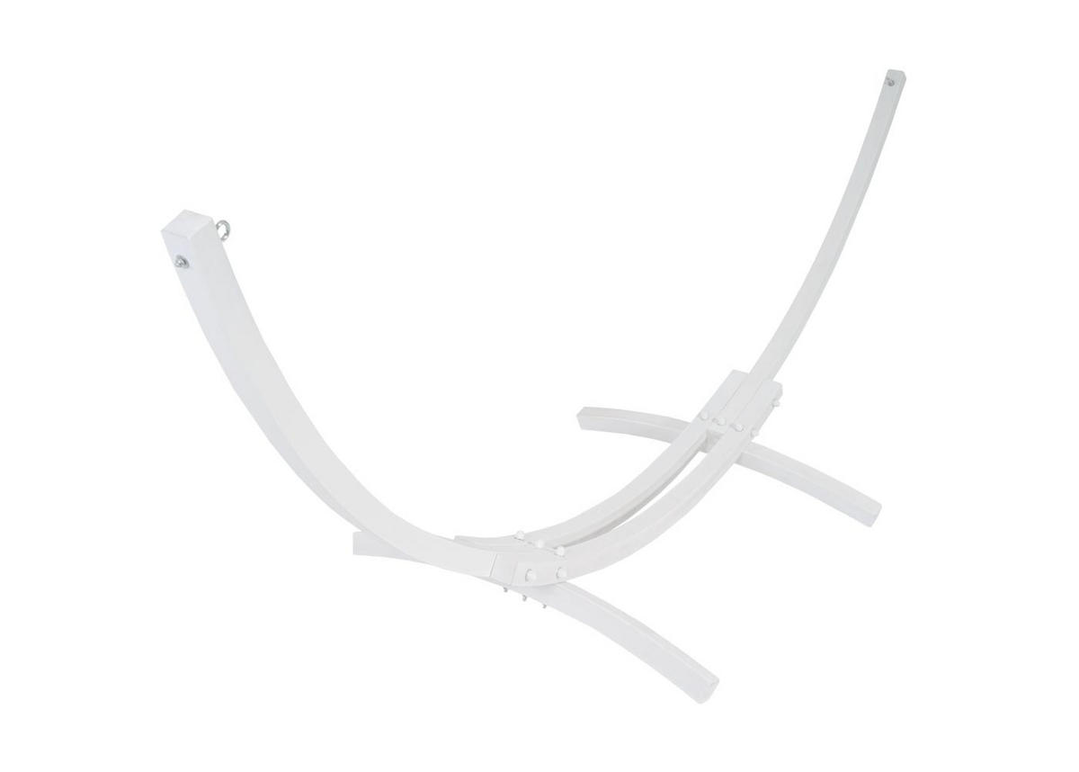 HÄNGEMATTE MIT GESTELL Weiß, Grau - Weiß/Grau, Holz (320/114/98cm) - MCW