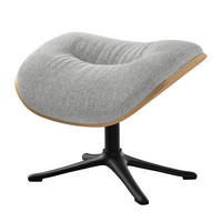 POLSTERHOCKER - Hellgrau/Schwarz, Textil/Metall (44/39/42cm) - home24