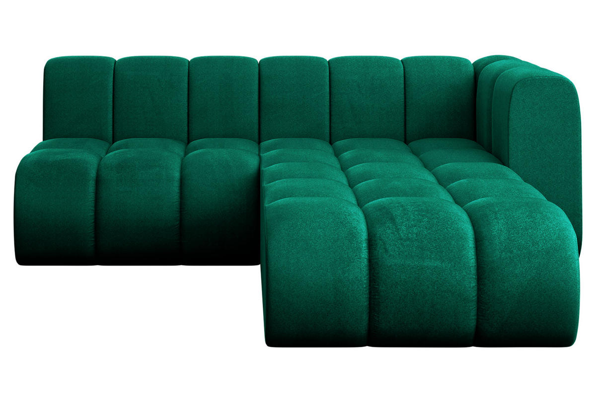 ECKSOFA modulares Sofa Darnel-L1 - 205x177x70 cm Grün - Dunkelgrün, Holzwerkstoff/Textil (205/177cm) - ALTDECOR