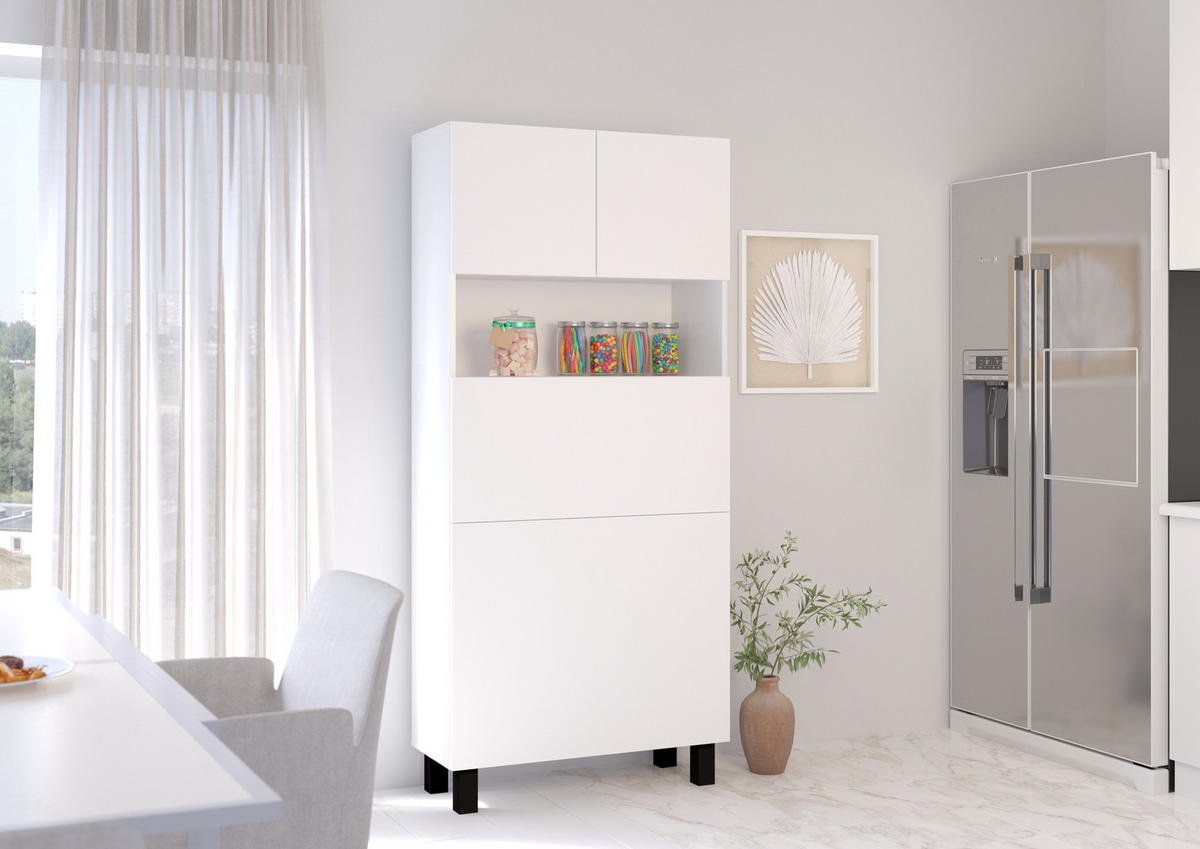 SCHREIBTISCH Weiß 80/175/92 - Weiß, Holzwerkstoff (92/80/175cm) - RAUMHIRSCH FURNITURE