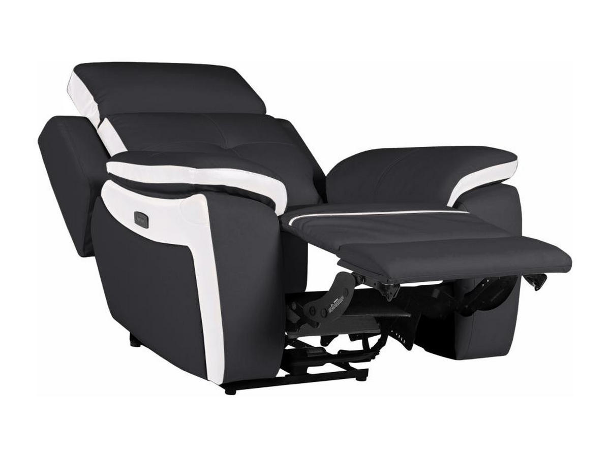 RELAXSESSEL Fernsehsessel elektrisch - Leder - Schwarz - ANGELIQUE - Schwarz, Leder (97/92/106cm) - Vente-Unique